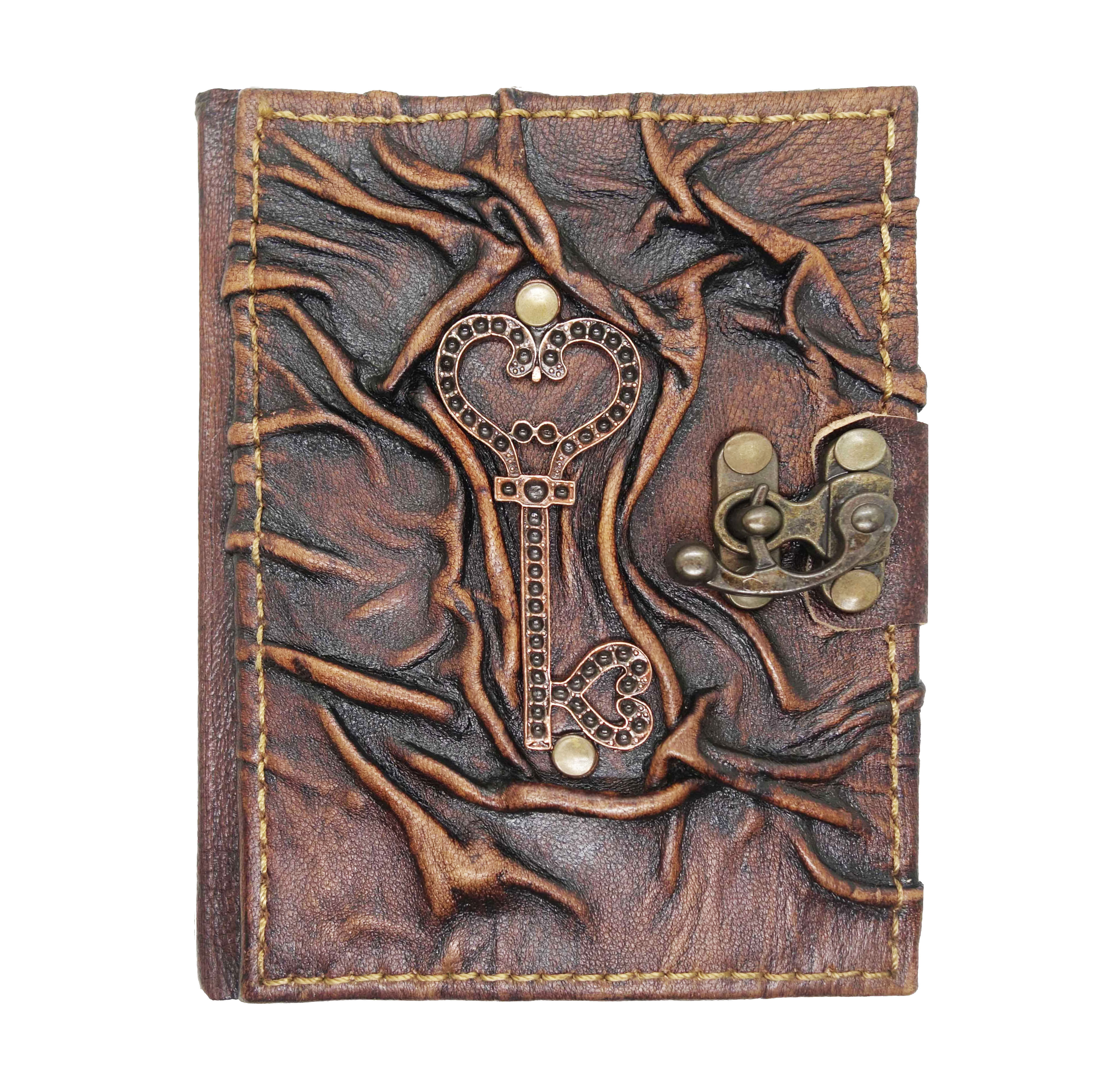 Notopelle Kalpli Anahtar Figürlü Deri Defter