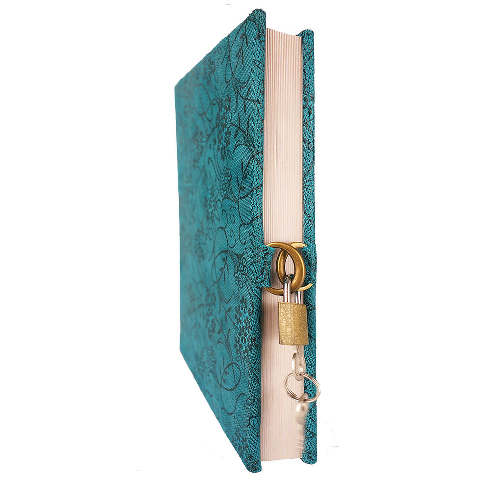 Küçük resim: Notopelle Deri Ciltli Kilitli Defter Victorian