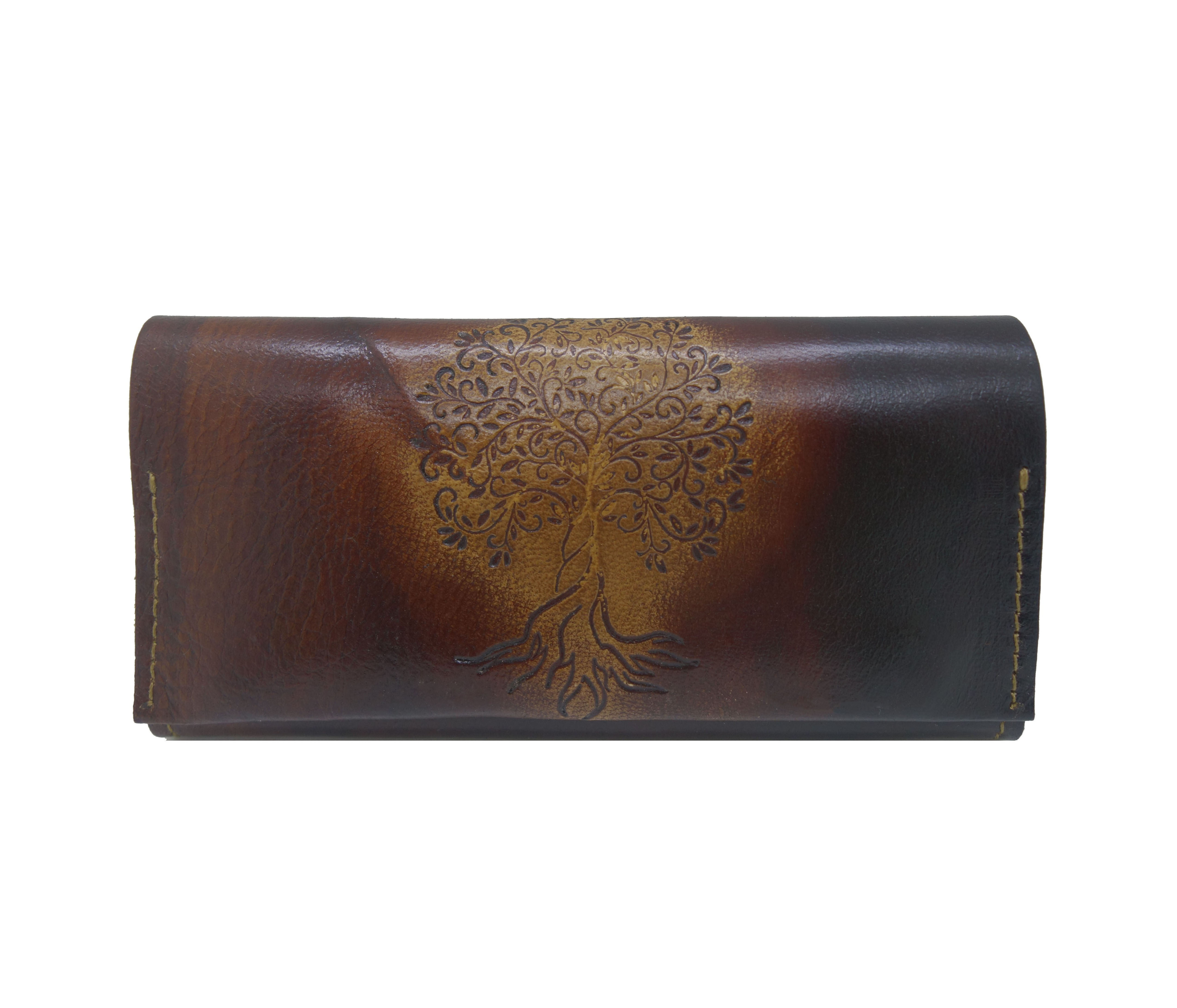 Notopelle Deri Tütün Kesesi - Hayat Ağacı