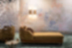 vintage style lounge chair in a peaceful undersea design