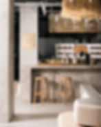neutral color coffee bar