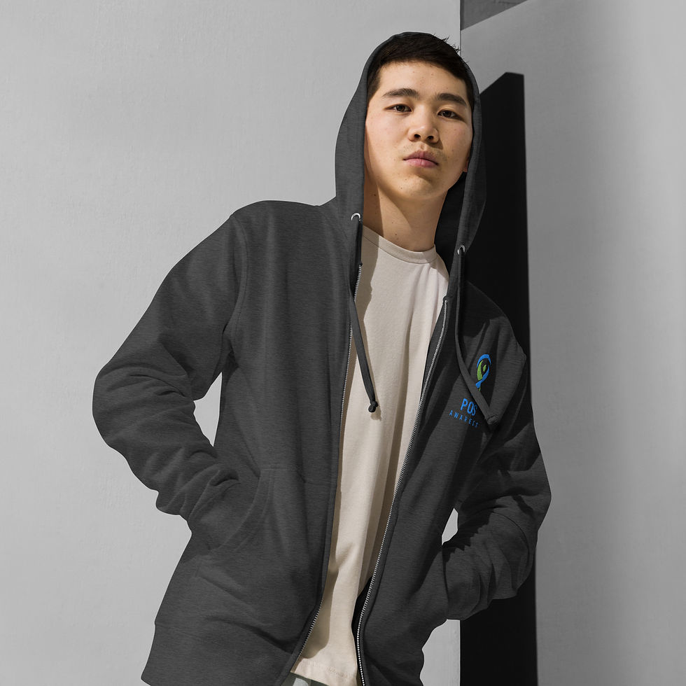 Thumbnail: Unisex fleece zip up hoodie