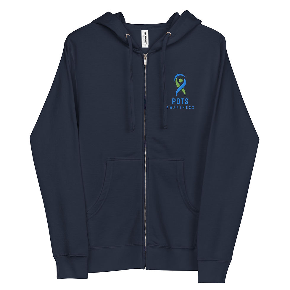 Thumbnail: Unisex fleece zip up hoodie