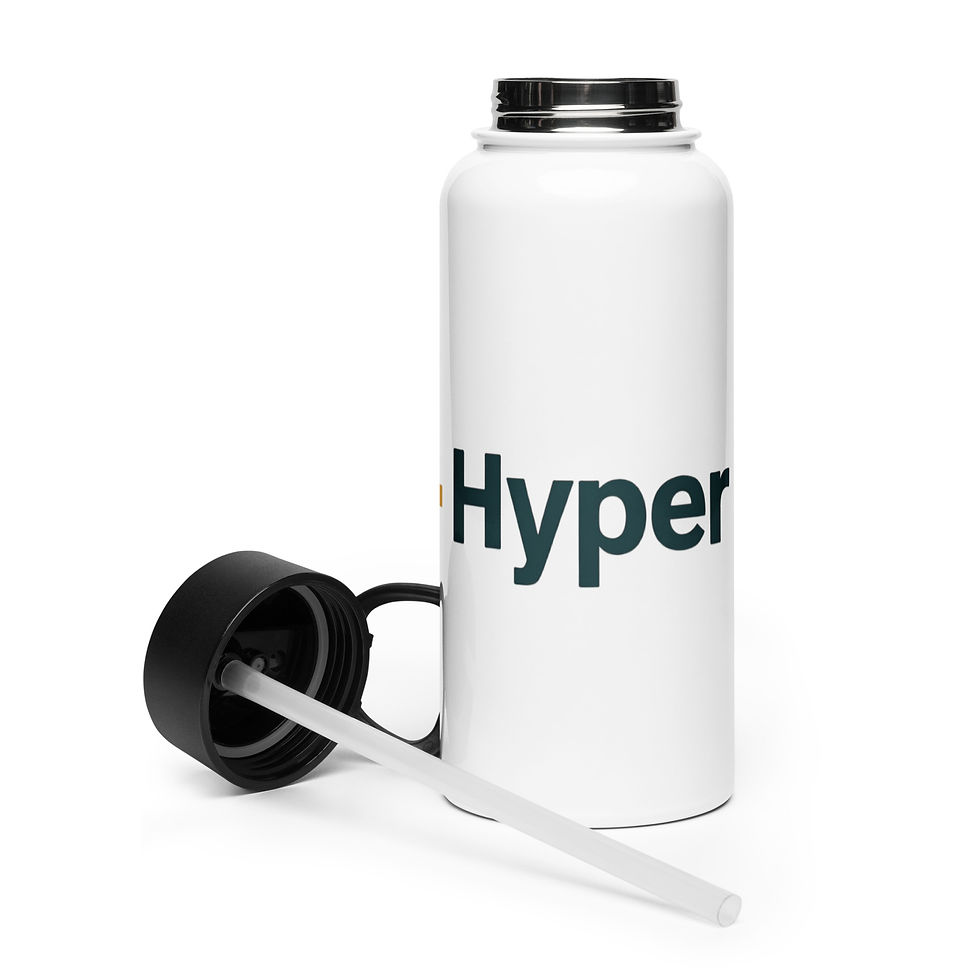 Thumbnail: Stainless steel water bottle with a straw lid