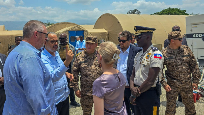 Visite à la base FRG : Alix Fils-Aimé tente de rassurer sur la sécurité