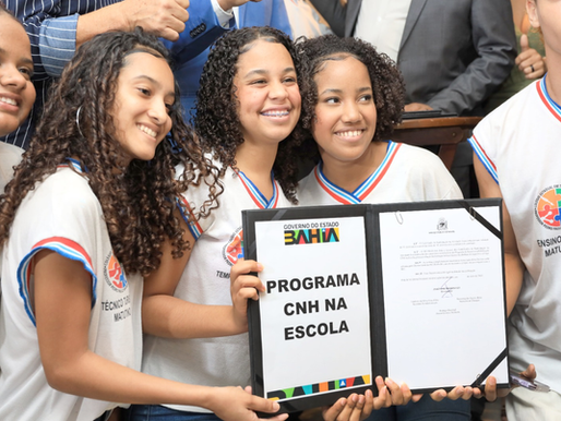 ESTUDANTES DA REDE PÚBLICA DA BAHIA PODEM SE INSCREVER NOS PROGRAMAS CNH NA ESCOLA E CNH SOCIAL, A PARTIR DESTA SEGUNDA-FEIRA (16)