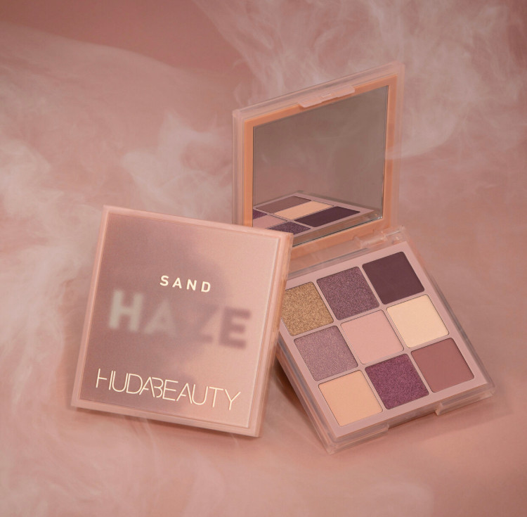 Huda Beauty Khaki, Purple and Sand Haze Obsessions Palettes