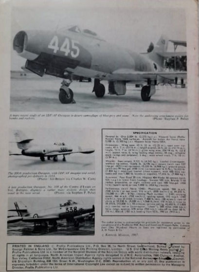 Miniature : Profile Publications #143 'The Dassault M.D. 450 Ouragan'