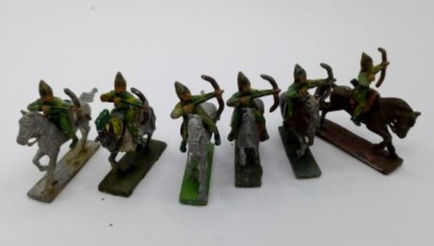 6x Metal Ancient Persian Horse Archer Military Figurines Miniatures (1:72 Scale)
