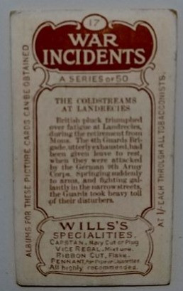 Cigarette Card WD & HO Wills War Incidents (1915) Wills's Specialities #17