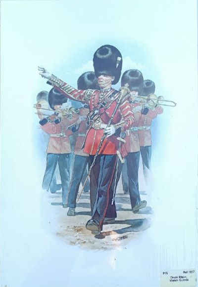 Drum Major, Welsh Guards Print (? Date) By Chas C. Stadden