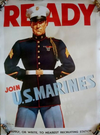 Large U.S. Marines Recruitment Poster