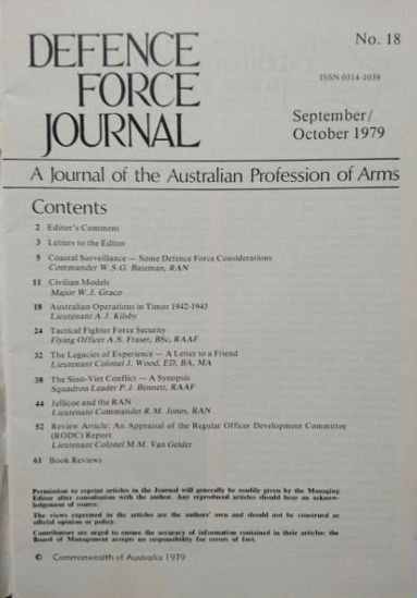 Thumbnail: Australian Defense Force Journal #18 Sep/Oct (1979)