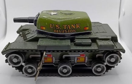 थंबनेल: Marx Tinplate & Plastic Clockwork Army Tank