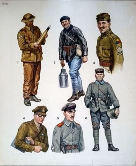 Original Waterpaint Osprey Men-At-Arms 'Tankies' (? Date) By Mike Chappell