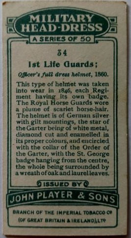 Pikkukuva: 4x John Player & Sons Cigarette Cards: Military Head-Dress (c. WWI)