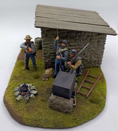 Frontline Figures U.S. Civil War Diorama of 3x Metal Toy Soldiers Figurines