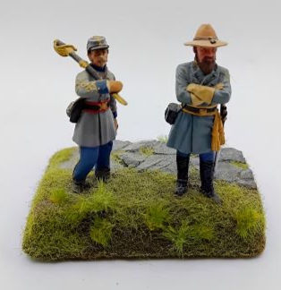 Frontline Figures U.S. Civil War Confederate Officer and Swordbearer Diorama