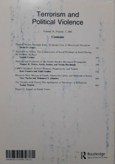 Миниатюра: Terrorism and Political Violence Vol. 18 #3 (2006)
