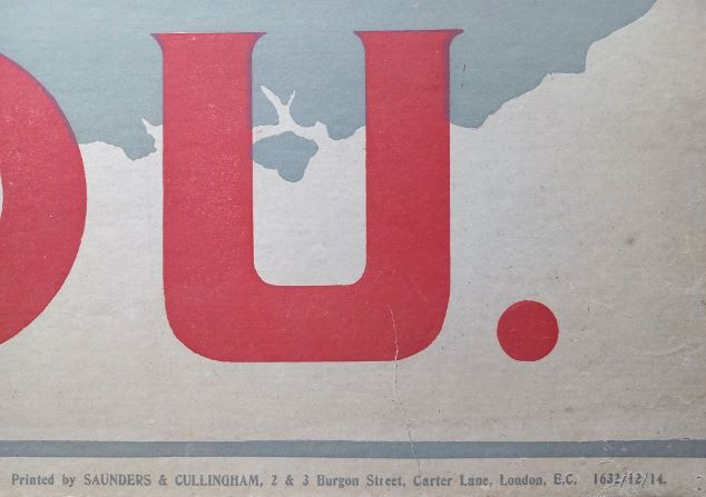 Miniature : Large WWI British Propaganda Recruitment Poster (1914)