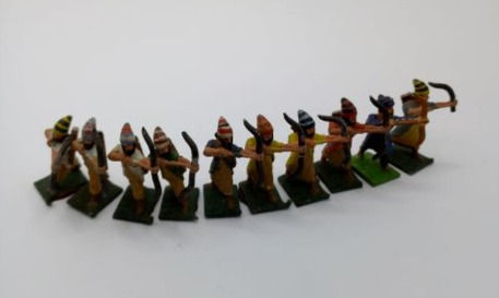 10 x Metal Ancient Persian Archers Military Figurines Miniatures (1:72 Scale)