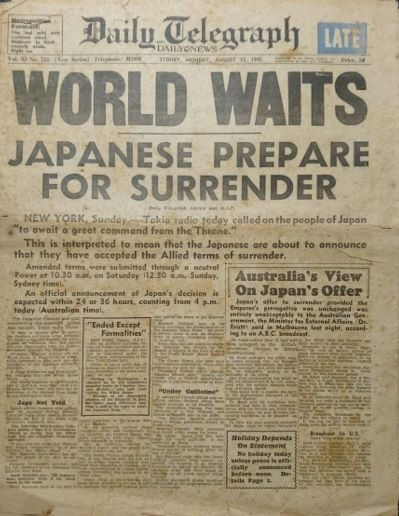 Sydney- The Daily Telegraph and Daily News (August 13, 1945)