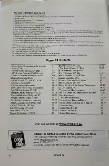 Miniatyrbilde: Digger: Families and Friends Of The First AIF Inc. #24 (2008)