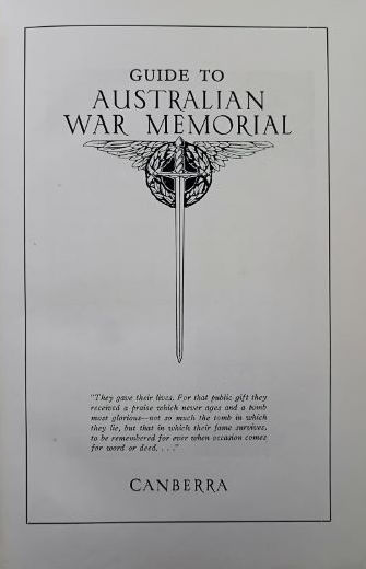Миниатюра: Guide to Australian War Memorial: Canberra (1941, 1946, 1947, 1950, 1954, 1962)