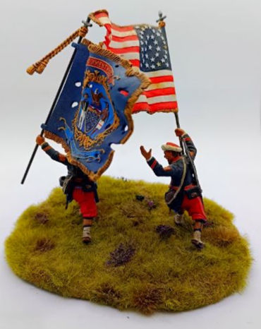 Miniatura: Frontline Figures U.S. Civil War Union 114th Pennsylvania Zouaves Flag Bearers