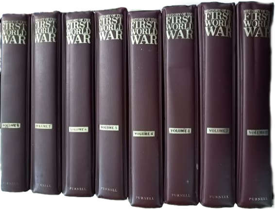 Miniaturbild: Set Of Purnell's History Of The First World War 8 Bound Volumes (1969)