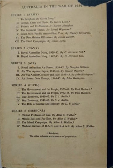 Miniature : Australia in the War of 1939-42: Royal Australian Navy (1957) By G. Herm