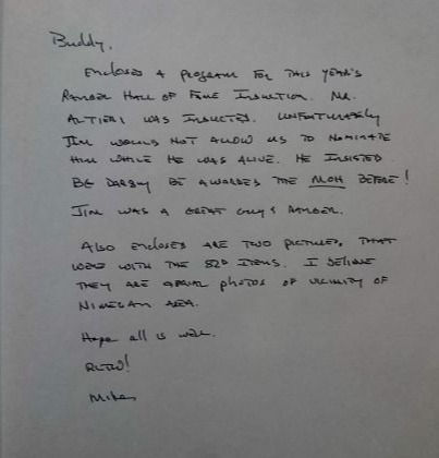 Miniatura: Inscribed Letter, Photo and Magazine from 17th Annual Ranger Hall of Fame (2009)