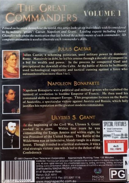 Miniatyrbilde: The Great Commanders Vol.1 & 2 (1993) DVD