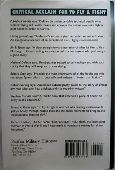 Thumbnail: To Fly and Fight: Memoirs of a Triple Ace (1990) Signed by Col. 'Bud Anderson