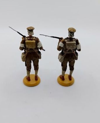 縮圖：2x PNF Models WWI Gallipoli Pvt Stand High Port Arms in Cap 54mm Scale (2002)