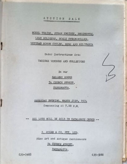 Miniatyrbild: 26x I. Steer & Co Auctions Catalogue From The 1970s with Receipts