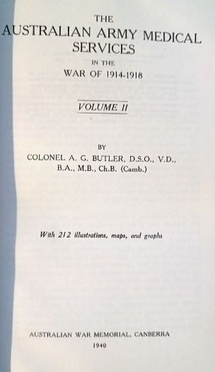 Miniature : Official History Of The Australian Army Medical Services 1914-18 Vol. I & II...