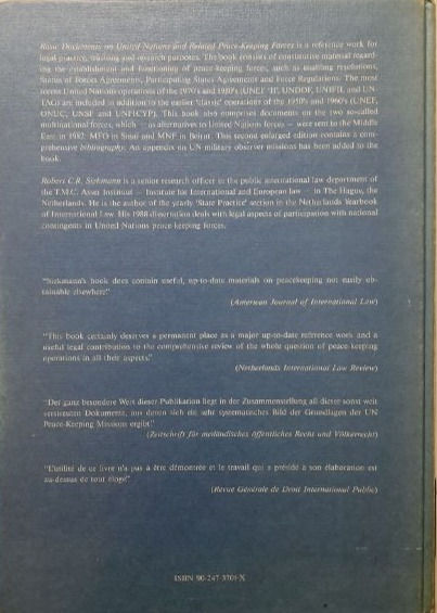 Миниатюра: Basic Documents on United Nations and Related Peace. (1989) By R. C. R. Siekmann
