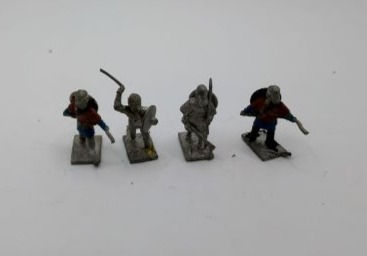 4 x Metal Ancient light Infantry Military Figurines Miniatures (1:72 Scale)
