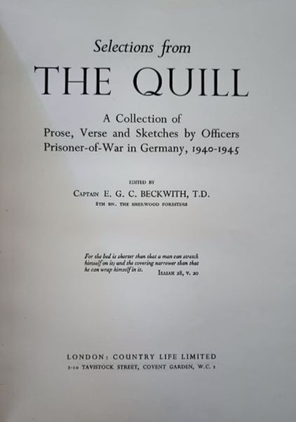 縮圖：Selections from the Quill (1947) By E. G. C. Beckwith, T.D.