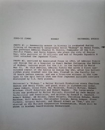 サムネイル： 5x Midway Original Movie Stills (1976)