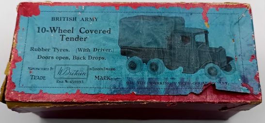 Miniatura: 2x W. Britain Models 54mm Metal  No. 1432 British Army 10 Wheeled Covered Tender