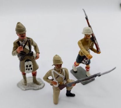 3x 19th Century British Soldier Diecast Figures