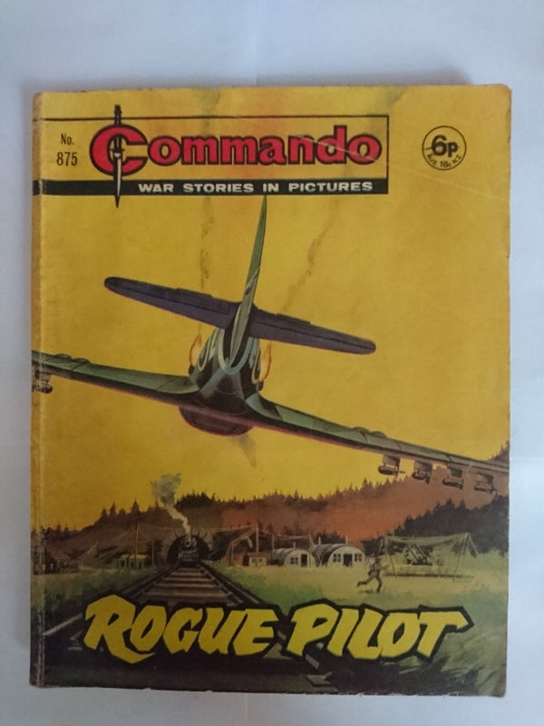 Miniatyrbild: Commando Comic #875: 'Rogue Pilot' (1974)