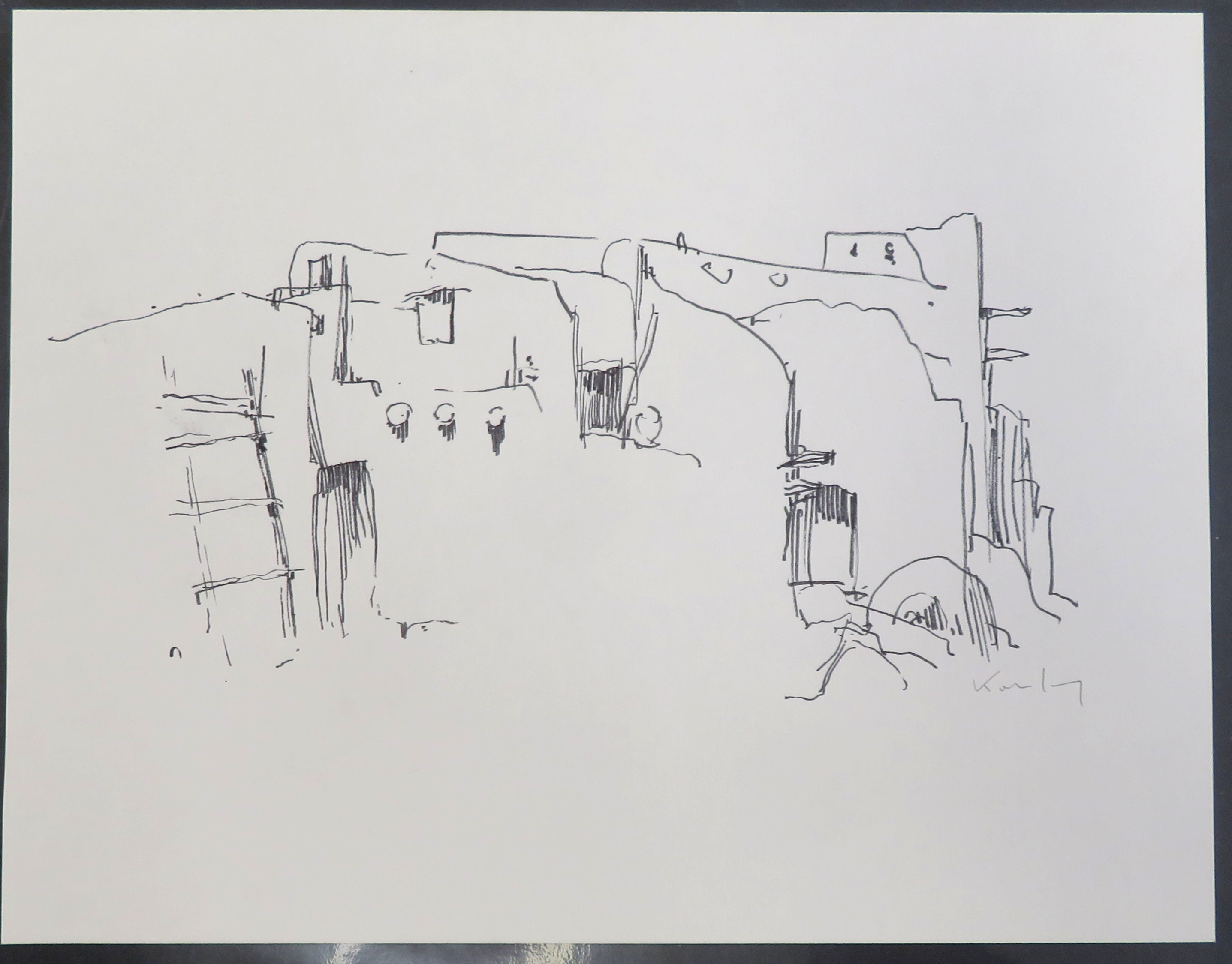 PK-009 P Kontny ink sketch