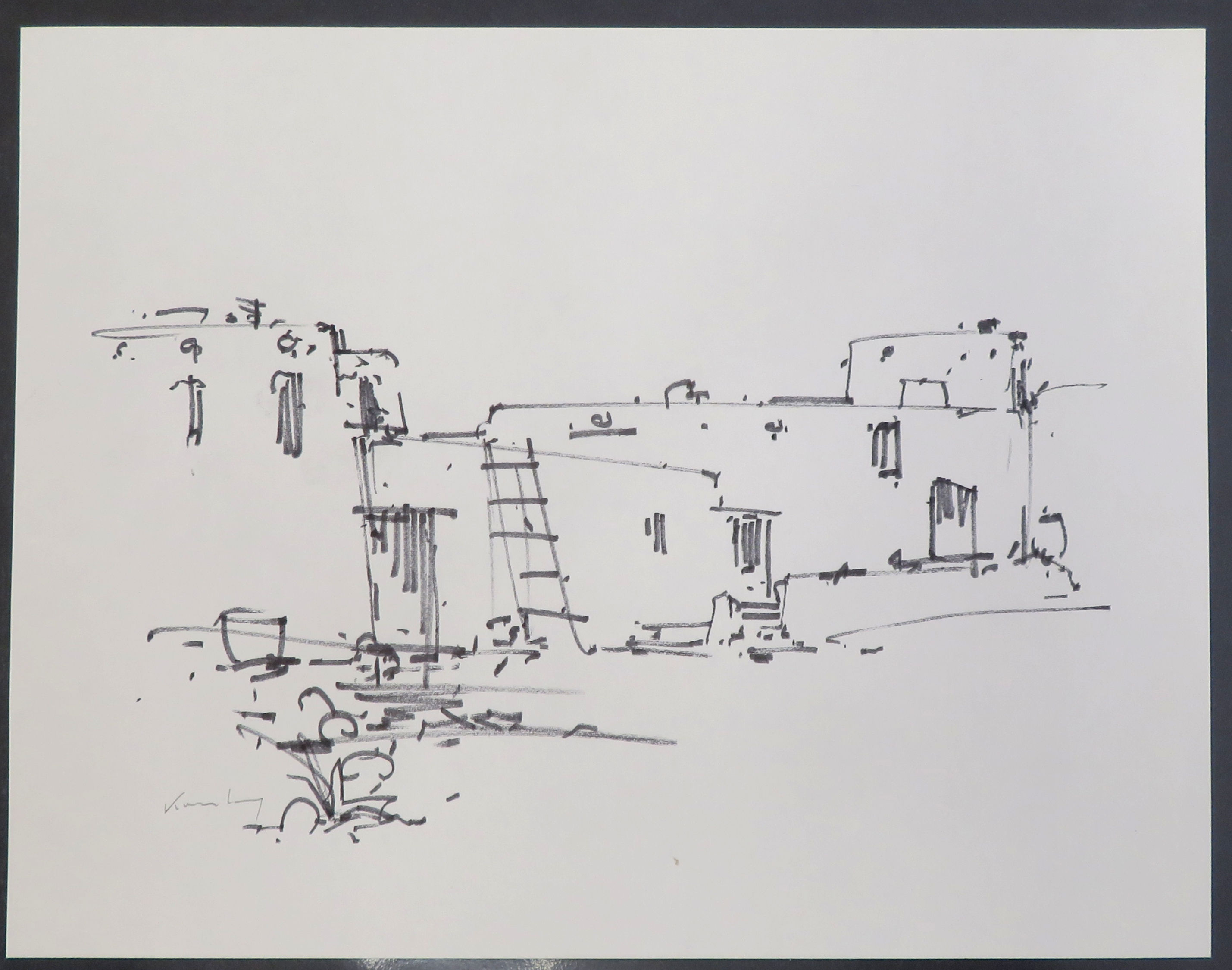 PK-010 P Kontny ink sketch