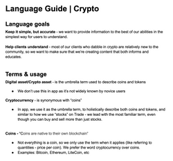 Documentation for crypto