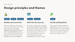 Guiding principles for the project