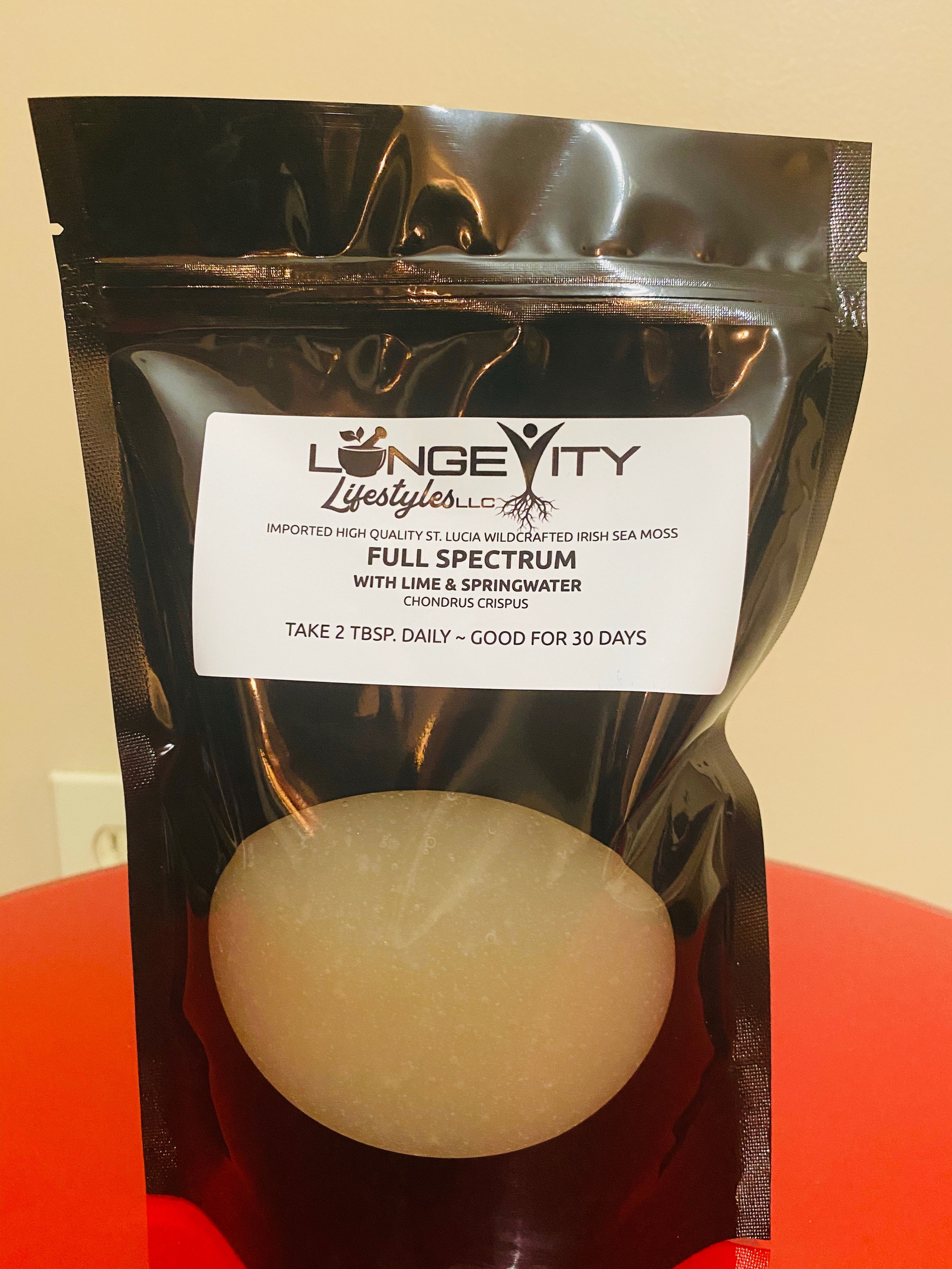 Full Spectrum Seamoss with lime infused spring water