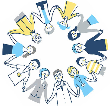 医療スタッフとともに